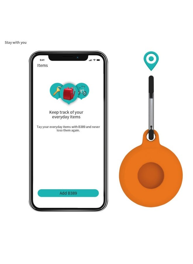 Generic - Anti-loss Case For Apple Airtags Case For Apple Tracker AirTags Silicone Protective Case-Color:Orange Red-Applicable Models:airtags - Image 1
