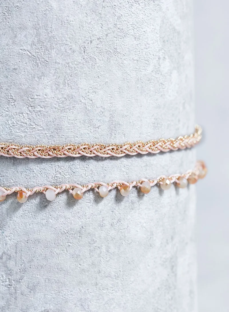 FOREVER 21 Chain-Link Iridescent Choker Set