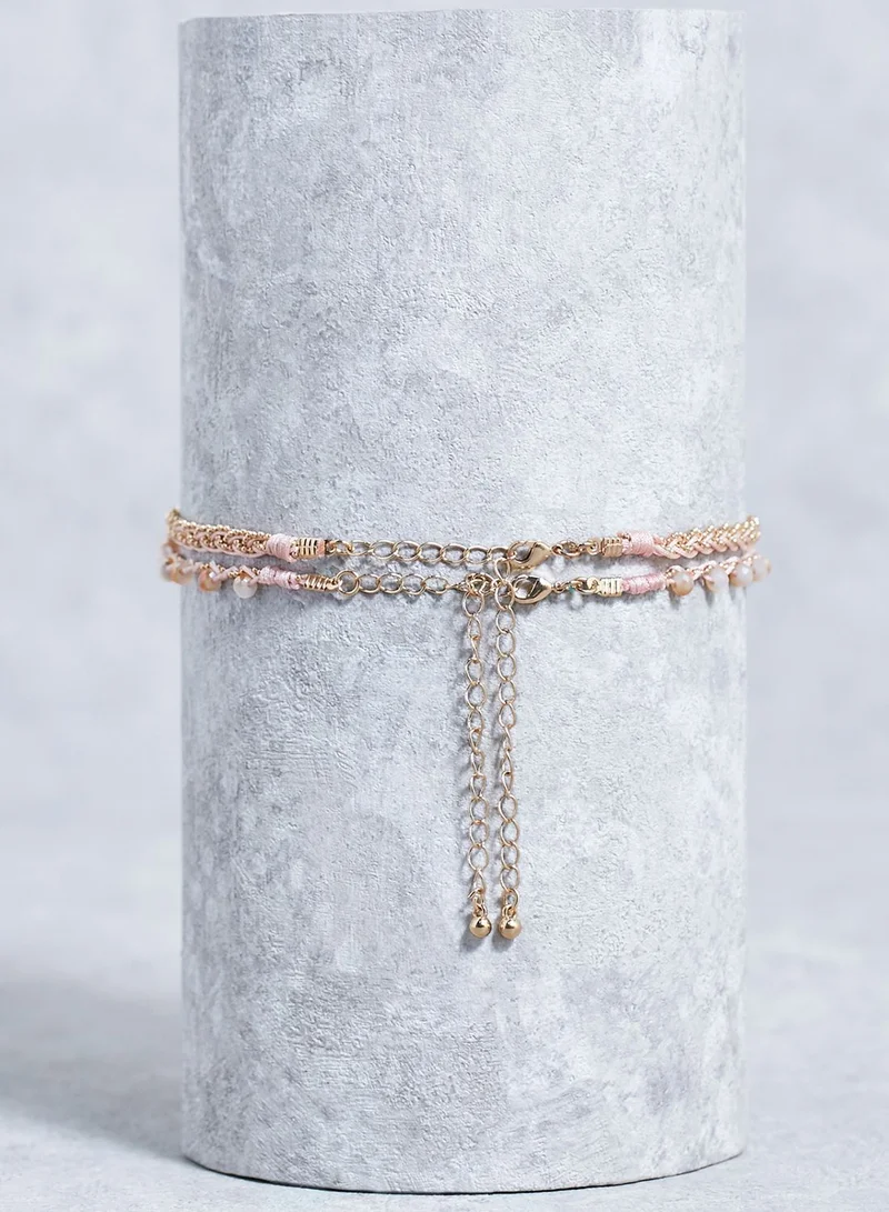 FOREVER 21 Chain-Link Iridescent Choker Set