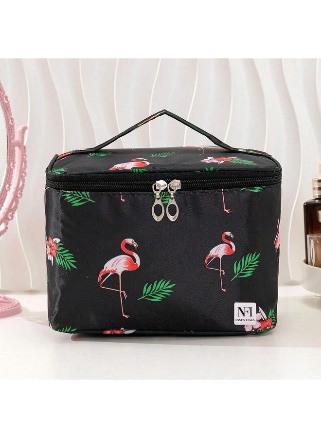 NFI essentials Printed Cosmetic Organizer Bag, Makeup Bag for Women Toiletry Bag Makeup Organizer Make up Kit Travel Pouch Vanity Bag Pouch for Girls - Image 3