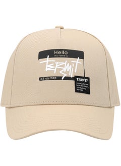 Termit Termit Beige Baseball Cap – One Size Cotton Summer Hat for Kids & Teens, Breathable & Lightweight, Minimalist Unisex Design for Sporty or Casual Looks  - Image 2