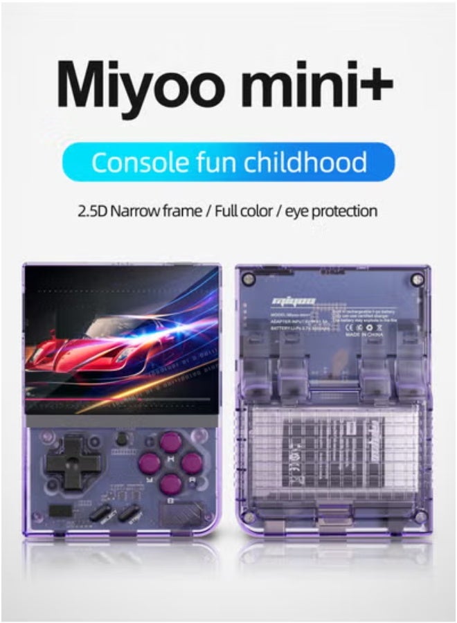 Miyoo Mini Plus+ Portable GBA Game PS1 Handheld Game Console (Purple 32G) - Image 1