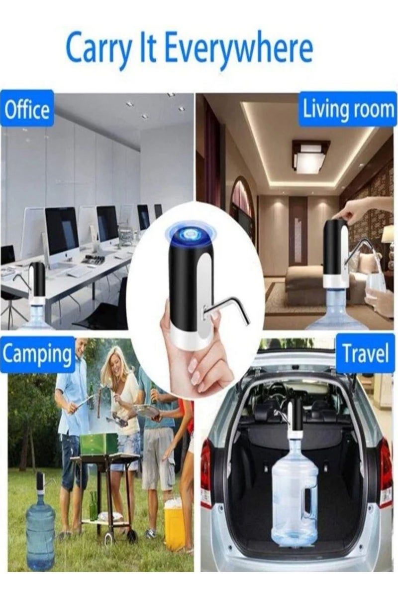 كراون مضخة مياه شرب كهربائية لاسلكية مزودة بأداة شفط وشاحن USB - Image 3