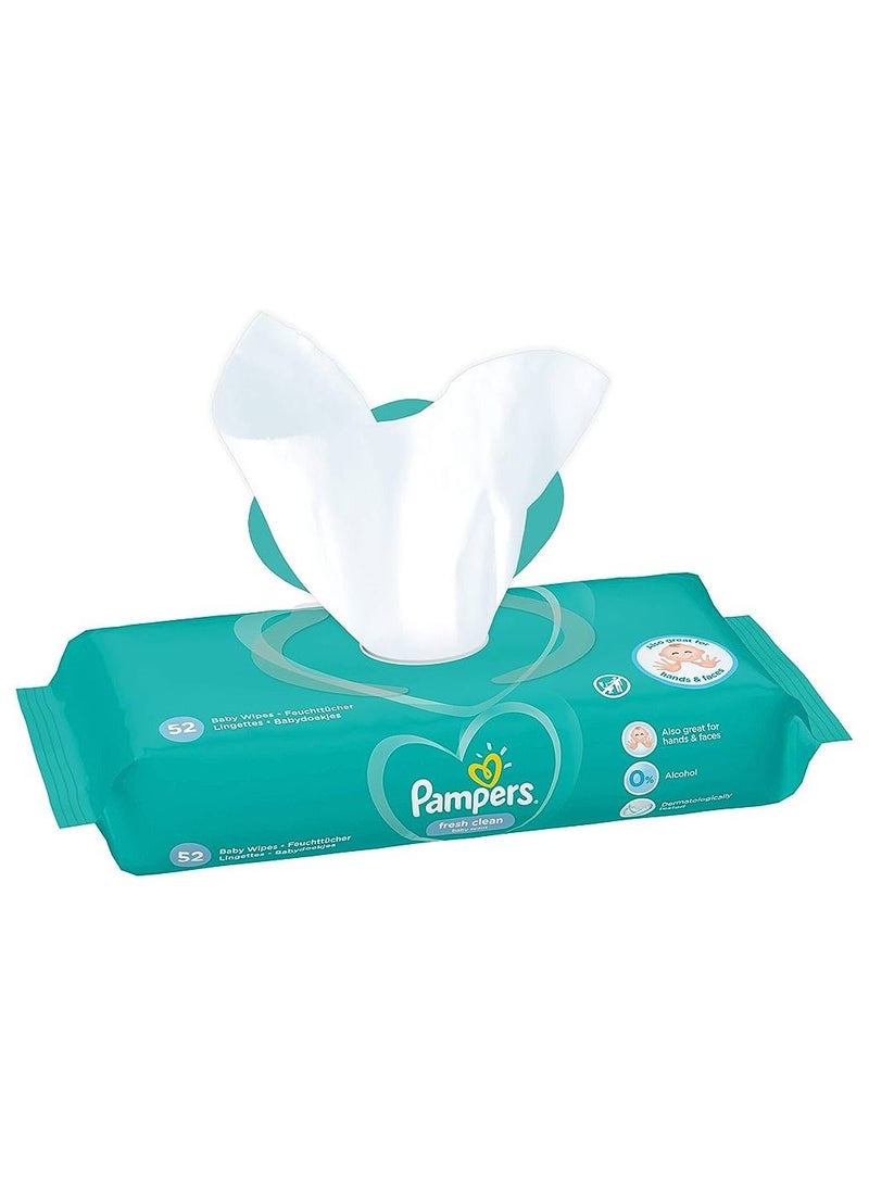 Pampers Fresh Clean Baby Wipes 52's  - Image 3