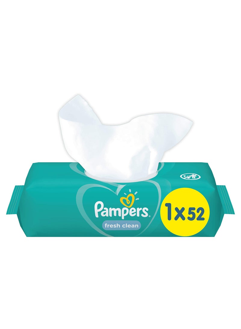 Pampers Fresh Clean Baby Wipes 52's  - Image 1