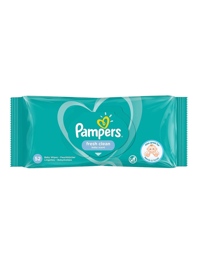 Pampers Fresh Clean Baby Wipes 52's  - Image 2