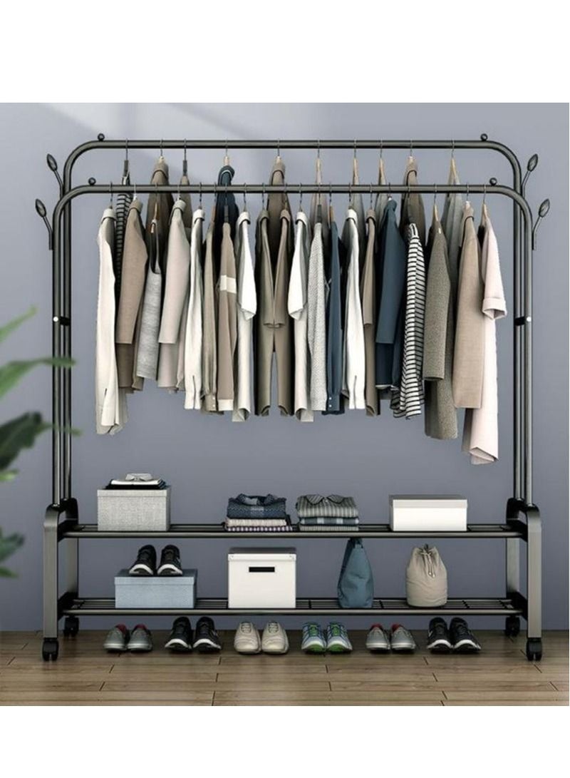 Stainless Steel Drying Rack Standing Clothes Hanger Dry Cloth Stand Garment Racks - Image 1