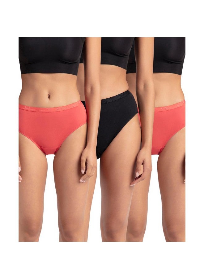 JOCKEY Jockey Women's Cotton Hipster Panty (Pack of 3) (1523_Dark Assorted_S_Assorted_S) - Image 1
