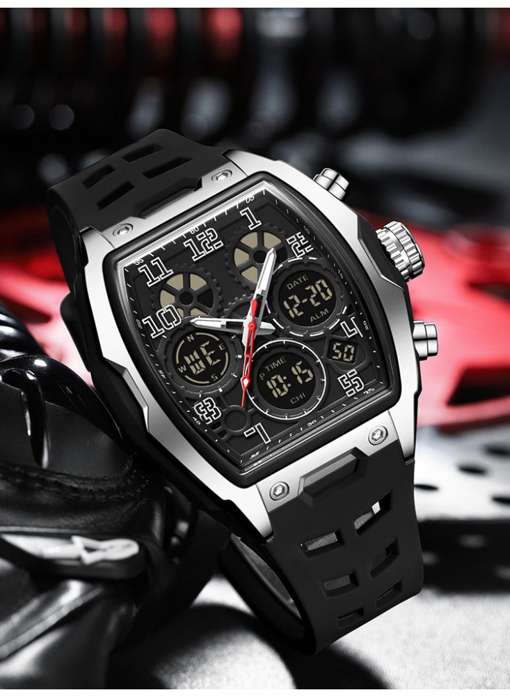 Sanda Fashion Men's Electronic Watch Sports Multi functional Waterproof Night Light Men's Electronic Watch - Image 2