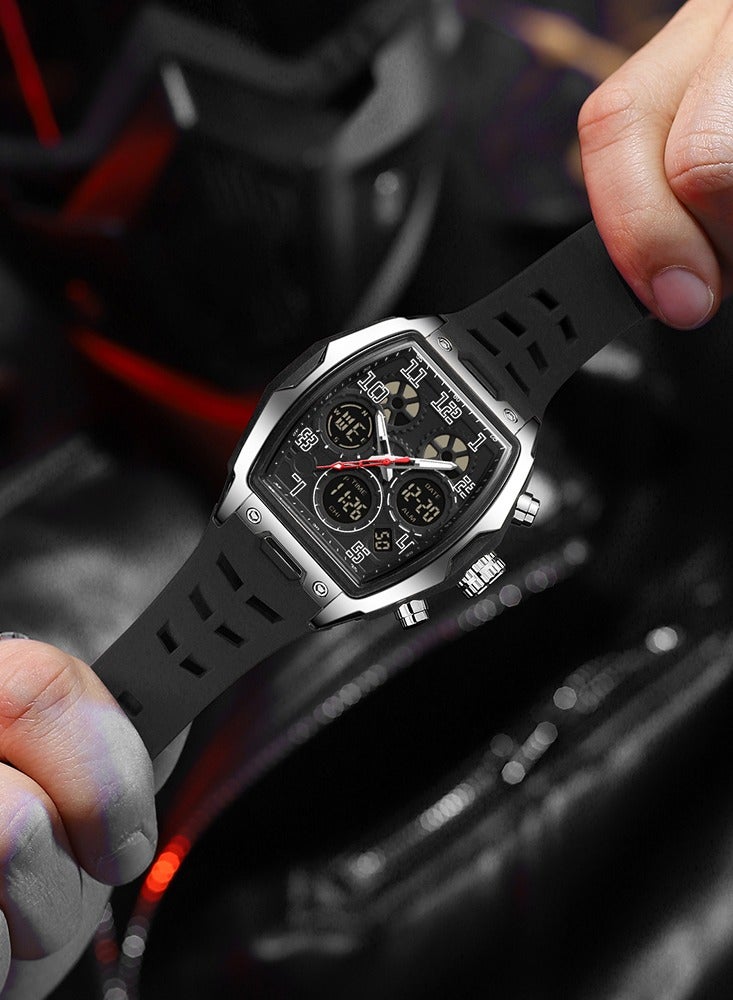 Sanda Fashion Men's Electronic Watch Sports Multi functional Waterproof Night Light Men's Electronic Watch - Image 3