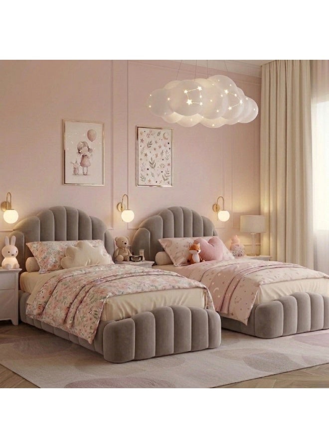 KARNAK Petalia Single Kids Bed – Dark Grey - Image 1