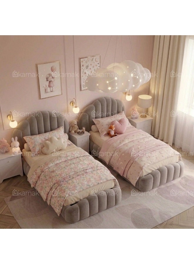KARNAK Petalia Single Kids Bed – Dark Grey - Image 2