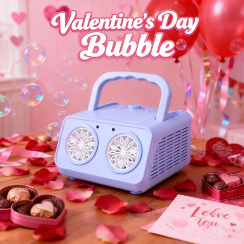 SHCKE Automatic Bubble Machine Upgrade Bubble Blower with 2 FansPlug in or Battery Operated Portable Bubble Maker20000 Bubbles Per Minute Bubbles for Outdoor Wedding Birthday Party - Image 5