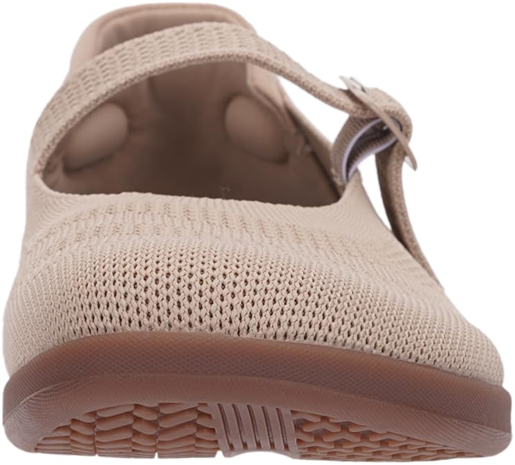 WHITIN Women's Barefoot Mary Jane Ballet Flats Shoes Wide Toe Box Size 9 Zero Drop Minimalist Dress Knit Ballerina Lightweight Walking Wedding Beige 40 - Image 2