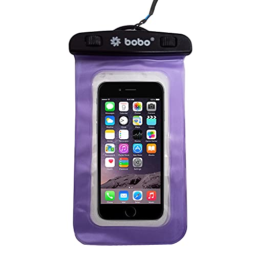 BOBO Universal Waterproof Pouch (Big Size) Cellphone Dry Bag Case for Smartphone – Purple (Pack of 1) - Image 1