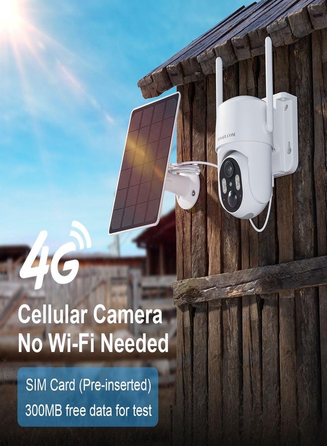 HOSAFE.COM No WIFI Security Camera No Internet Needed, 4G LTE Cellular Security Camera Outdoor Wireless, Solar Camera for Home Security, PIR Motion Detction, 2K Color Night Vision, IP66 Waterproof, 2 Pack - Image 2