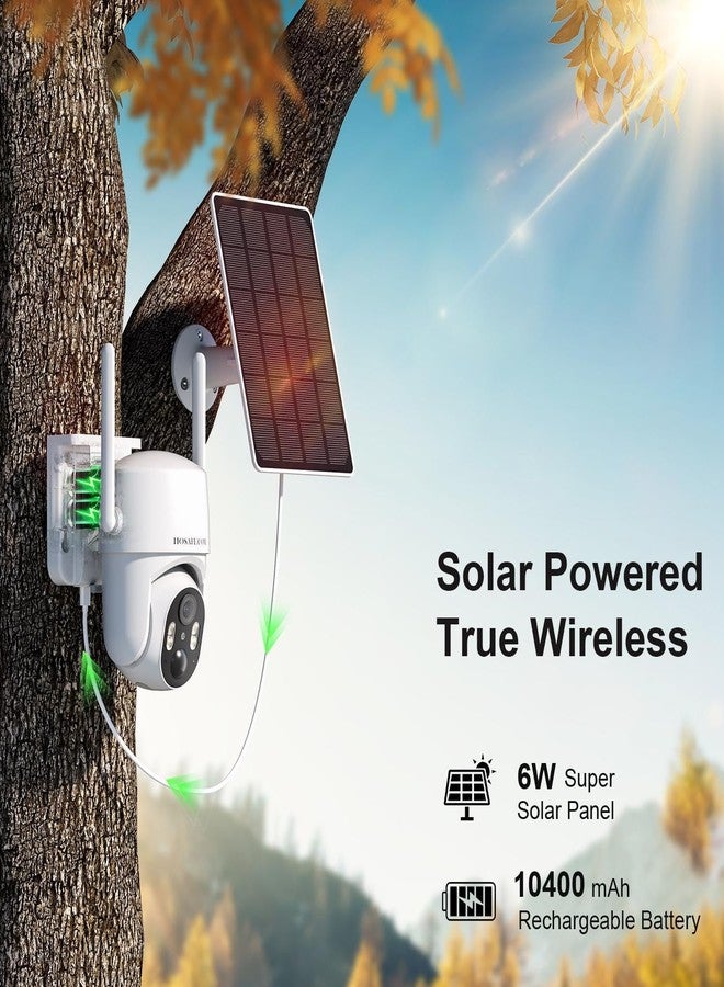 HOSAFE.COM No WIFI Security Camera No Internet Needed, 4G LTE Cellular Security Camera Outdoor Wireless, Solar Camera for Home Security, PIR Motion Detction, 2K Color Night Vision, IP66 Waterproof, 2 Pack - Image 3