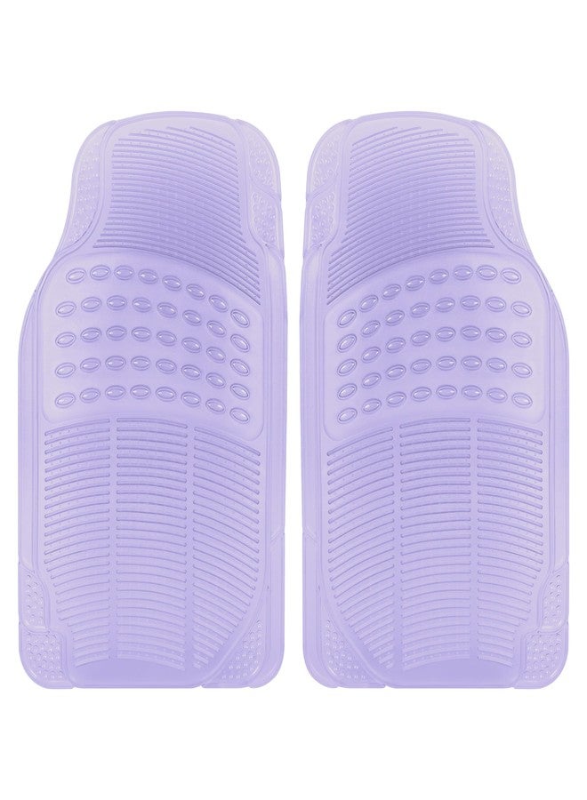 Carbella Automotive Floor Mats for Cars, 2 Piece Car Floor Mats, Trim-to-Fit All Weather Clear Car Mats for Auto Truck Van SUV, Car Floor Mats for Women - Translucent Purple - Image 1