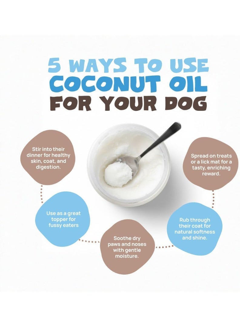 Pets Purest Coconut Oil for Dogs 340g - 100% Natural Cold Pressed Coconut Oil for Healthy Skin & Coat, Digestive & Immune Support - Image 4