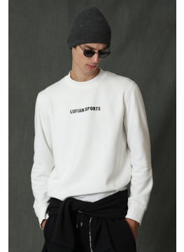 Lufian Star Men's Sweatshirt Off White  - Image 3