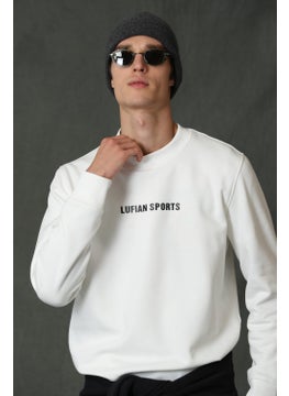 Lufian Star Men's Sweatshirt Off White  - Image 1