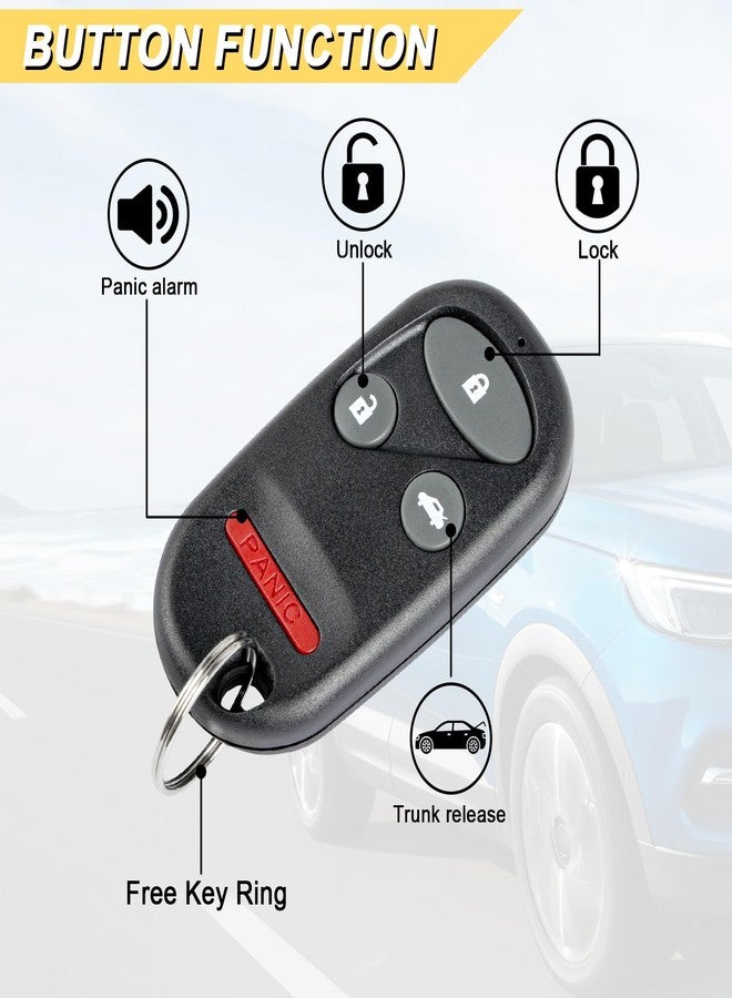 Vurkcy Key Fob Replacement for 1998 1999 2000 2001 2002 Honda Accord/1999-2003 TL Car Key Replacement for KOBUTAH2T 72147-S84-A03 72147-S0K-A02,2Pcs - Image 3