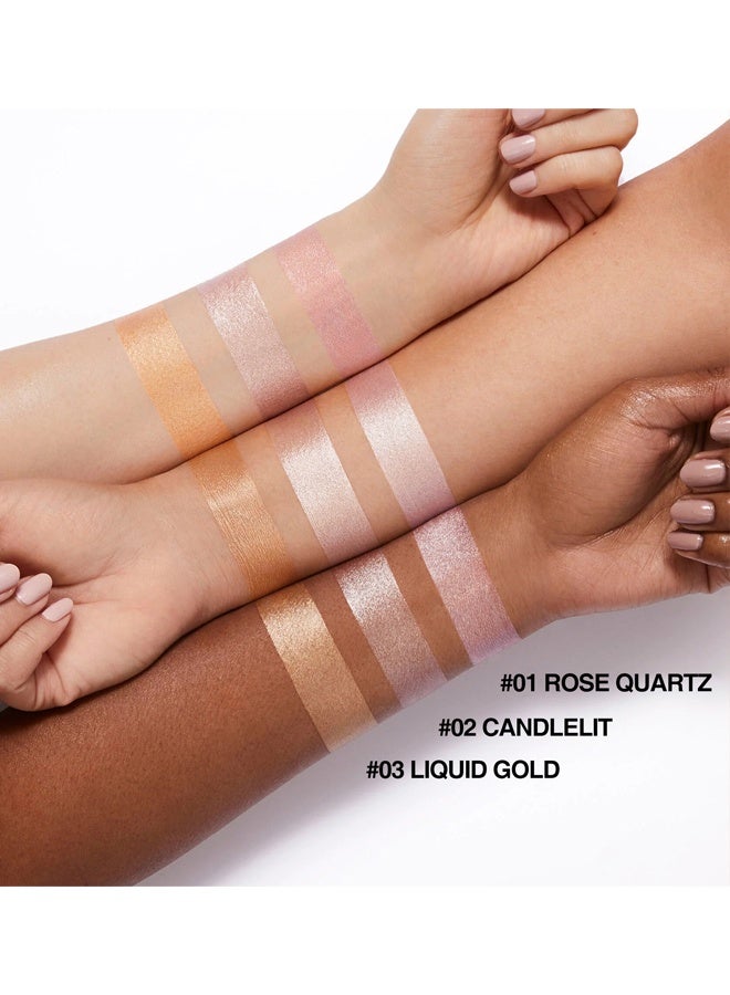 LANGMANNI Glow Bloom Liquid Highlighter Makeup Rose Quartz Glow Bloom Highlighter Shimmer Glitter Illuminating Cheek High Gloss Finish Face Highlighter Moisturizing Glitter Liquid Highlighter 01 - Image 3