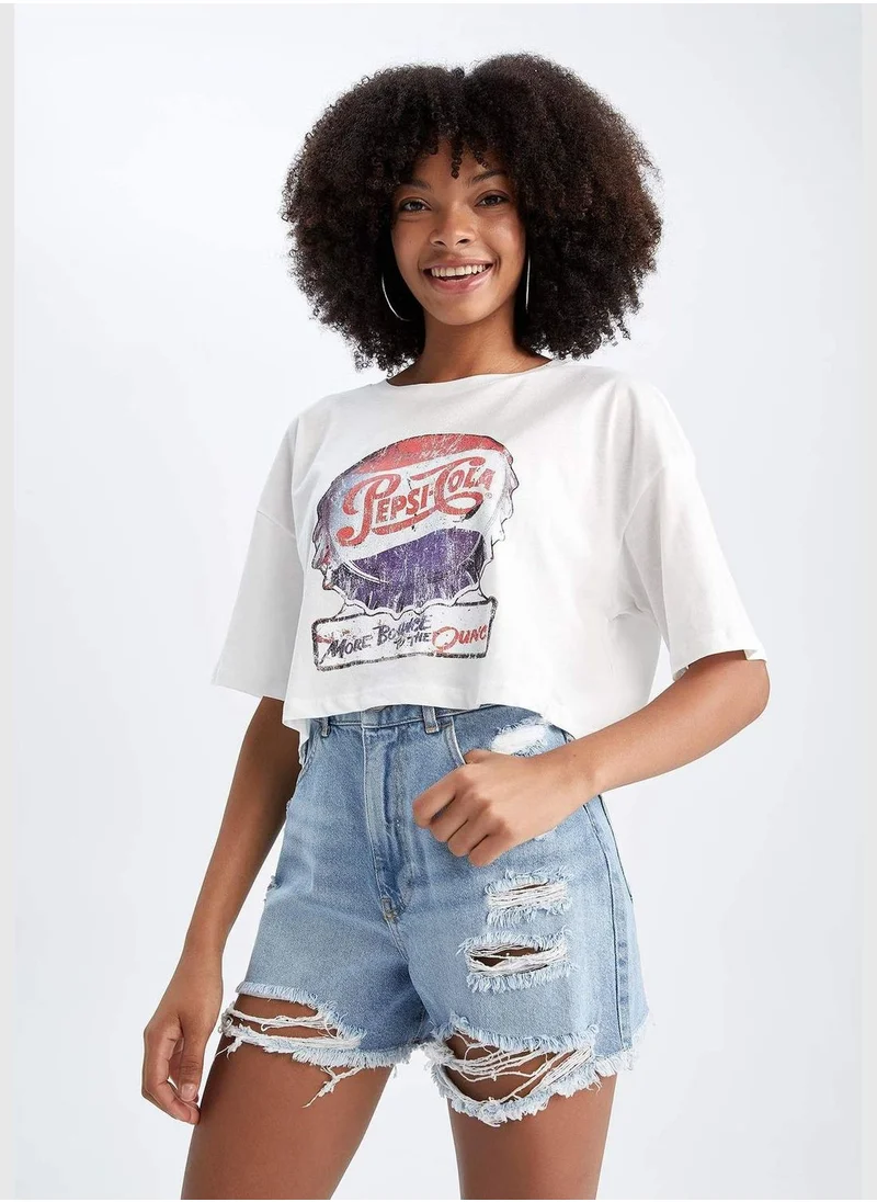 DeFacto Mom Fit Distressed Mini Denim Shorts