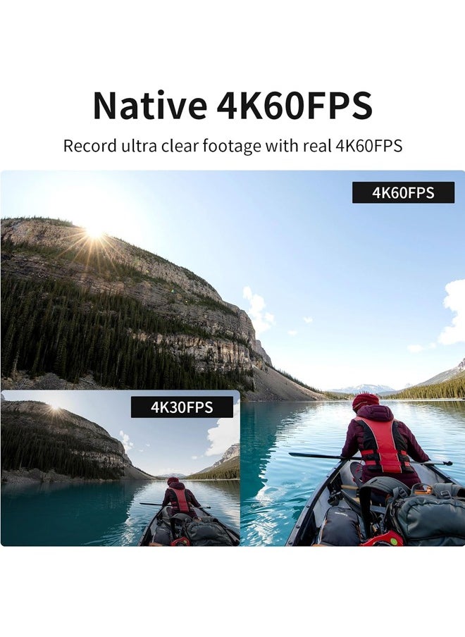 أس جي كام كاميرا أكشن بدقة 4K بسرعة 60 إطار في الثانية مقاومة للماء حتى 40 متر تدعم WiFi وجهاز تحكم عن بعد بشاشة وزاوية 170 درجة وزاوية تقريب 8X بـ6 محاور وبطاقة ذاكرة 32 جيجابايت من اس جي كام، SJ8Pro  - Image 2