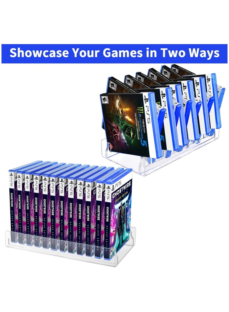 تي بي جي بي حامل تخزين ألعاب الفيديو من الأكريليك لألعاب PS5 وPS4 وPS3 - حامل ألعاب شفاف يتسع لـ 12 علبة ألعاب - Image 5
