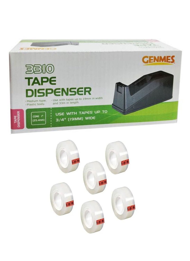 Tape Dispenser With 6 Pieces of Tape - pzsku/Z6EB54350464C19A4AD4BZ/45/_/1673622656/3ef5e4c2-445a-445a-8d97-9110744b1aab