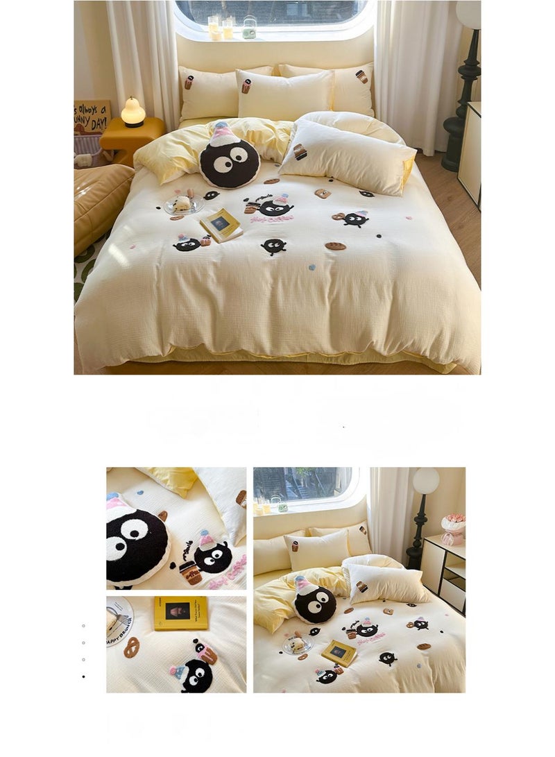 4 قطعة الكرتون الكرتون الصف القطن والتطريز مجموعة مريحة ورقة مجموعة هدية عيد ميلاد الطفل - Image 5