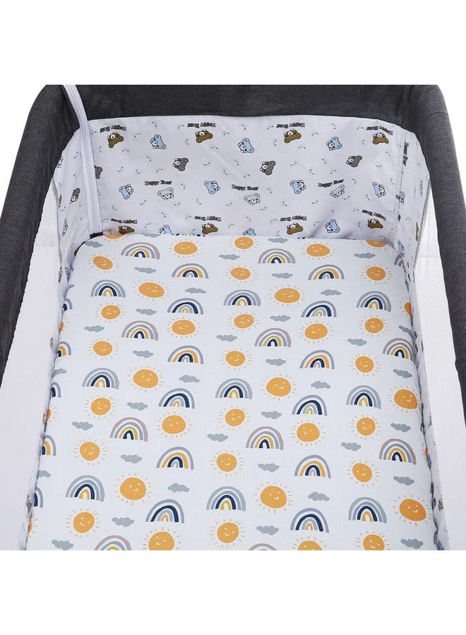 Tontukatu Bassinet Sheets 4 Pack Compatible with Halo Bassinest Swivel, Flex, Glide, Premiere & Luxe Series Sleeper Stretchy Ultra Soft Sun/Forest Deer/Space/Dinosaur - Image 3