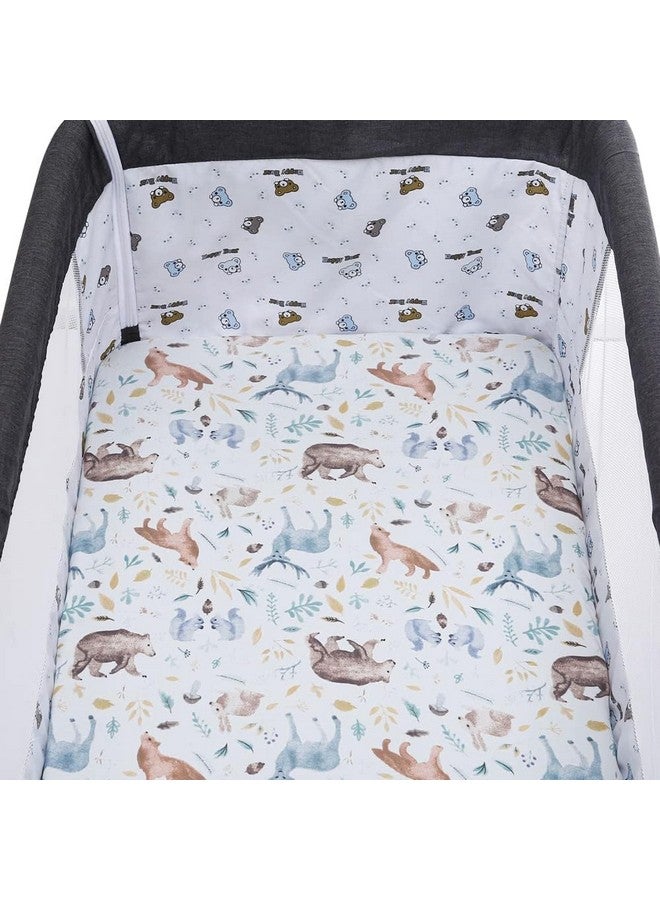 Tontukatu Bassinet Sheets 4 Pack Compatible with Halo Bassinest Swivel, Flex, Glide, Premiere & Luxe Series Sleeper Stretchy Ultra Soft Sun/Forest Deer/Space/Dinosaur - Image 4