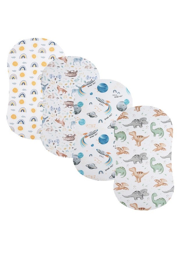 Tontukatu Bassinet Sheets 4 Pack Compatible with Halo Bassinest Swivel, Flex, Glide, Premiere & Luxe Series Sleeper Stretchy Ultra Soft Sun/Forest Deer/Space/Dinosaur - Image 2