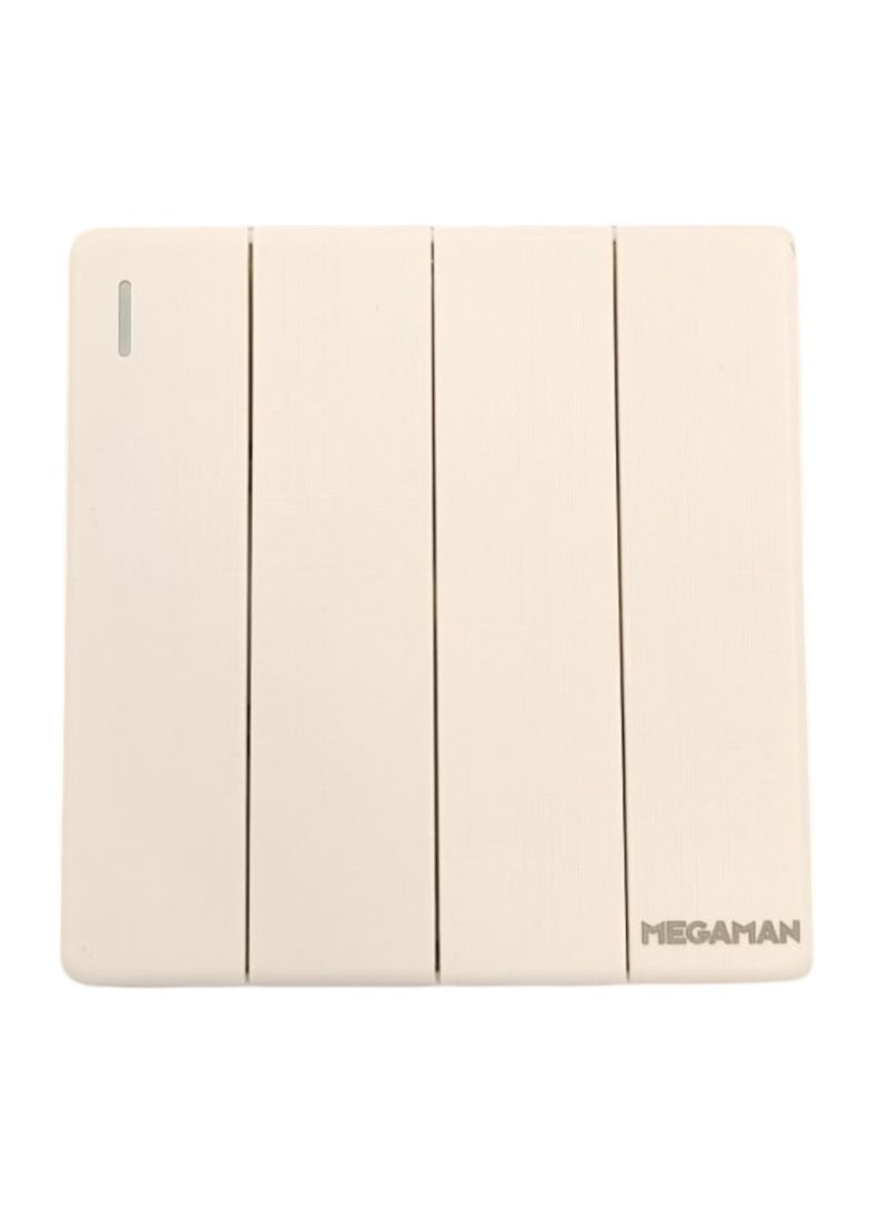 Megaman Switch 4Gang  2Way 10Amp - White - Image 2