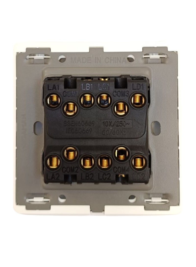 Megaman Switch 4Gang  2Way 10Amp - White - Image 3