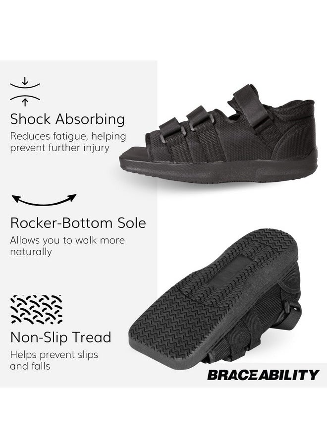 BraceAbility BraceAbility Post Op Shoe Foot Brace - Orthopedic Surgical Cast Shoe for Broken Toes, Injured Foot Protection, Stress Fracture Recovery Medical Boot for Men - FSA HSA Eligible (XL - Male)  - Image 2