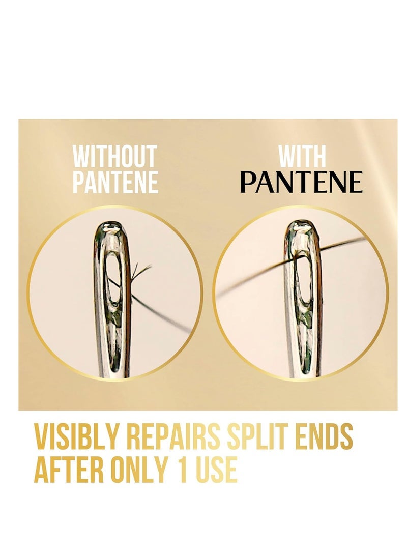 بانتين بلسم بانتين كيراتين يترك على الشعر بزيت الأرغان، علاج بروتين للشعر الجاف والتالف والملون المصبوغ، يصلح الأطراف المتقصفة ويحمي من التلف، خال من الفورمالديهايد، 8.4 أونصة سائلة - Image 3