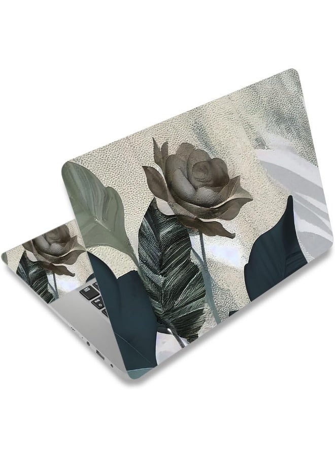 Home Trove DINKY Laptop Skin Sticker Decal, 12" 13" 13.3" 14" 15" 15.4" 15.6 inch Laptop Universal Reusable Vinyl Skin Stickers Cover Art Decal Notebook PC Personalized Protector-Rose - Image 1