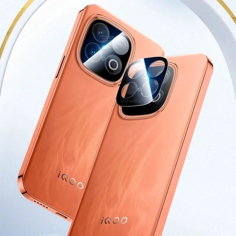 WonReza ® حزمة 1 - واقي زجاج الكاميرا الخلفية لجهاز iQOO Neo 10 5G [3D بريميوم] واقي زجاج الكاميرا (أسود) - Image 4