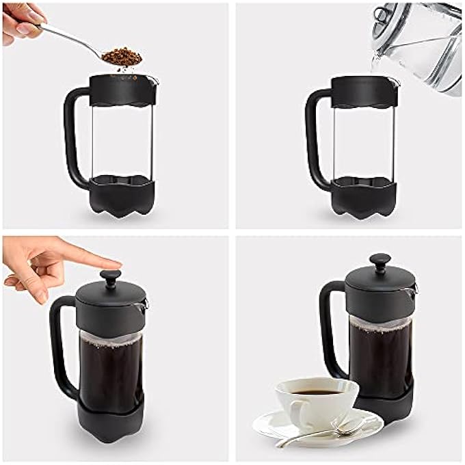 Biggcoffee Bigg Coffee Fy92 French Press Borosilicate Glass 350Ml Special Functional Compact Design - Image 4