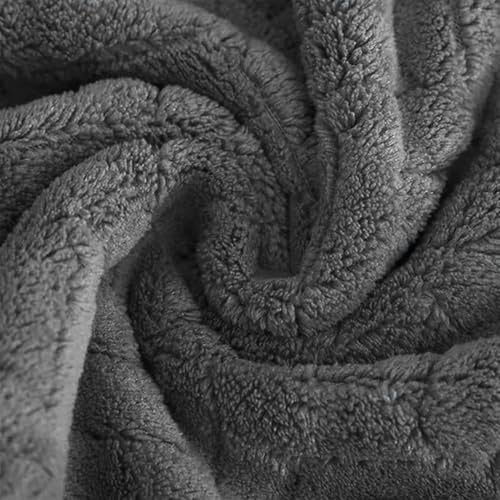MAXOSHINE Microfiber Towels for Bath Large Size-Super Soft Coral Fleece Bathing Towel with Hook Quick Dry Super Absorbent-Bath Towel for Men and Women-70x140 cm 350 GSM (Grey, Pack of 1) - Image 3