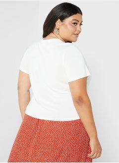 Vero Moda Curve Crew Neck Knitted Top  - Image 2