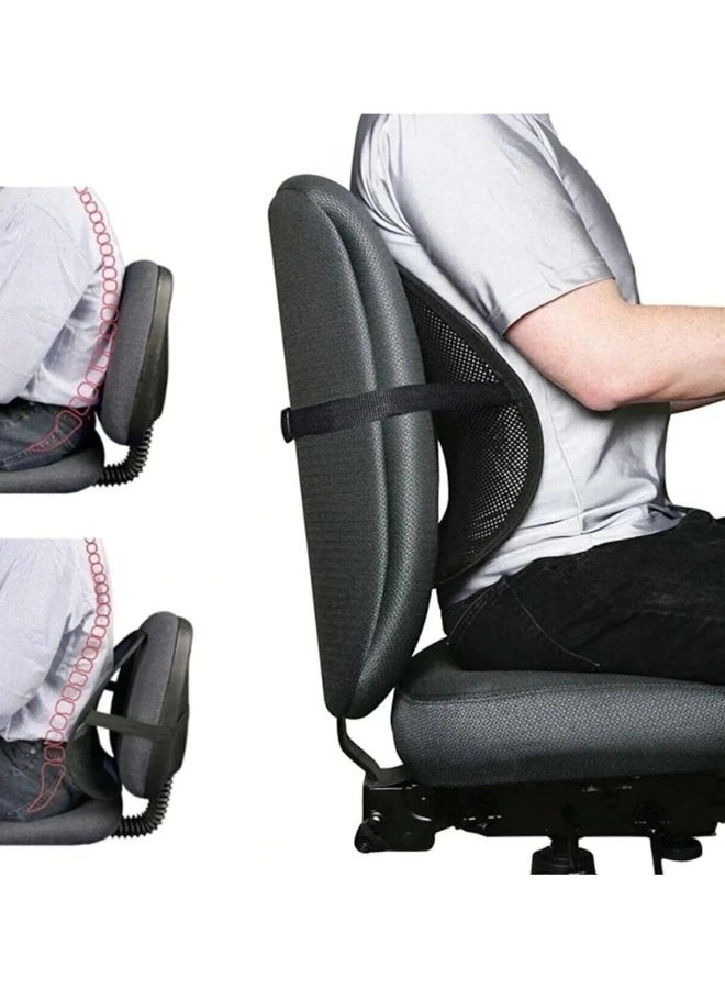 MTS وسادة دعم الظهر لكرسي السيارة مع تدليك ودعم قطني شبكي للتهوية - Image 4
