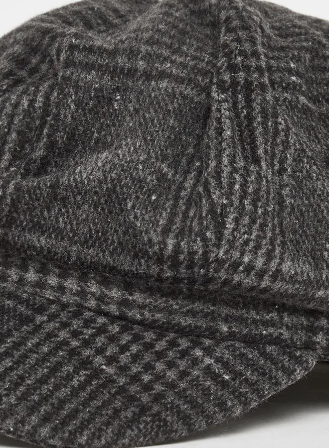 Styli Check Design Beret