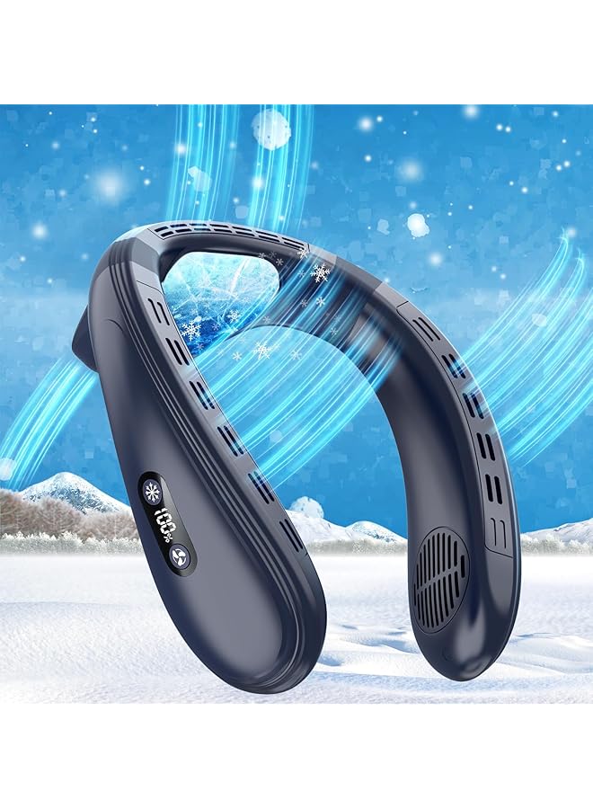 erorex Neck Air Conditioner With Extra Large Cooling Plate Portable Neck Fan 6000Mah Cooling Travel Fan Innovative Back Air Outlet 3D Neck Cooler With Lcd Display 3 Speeds Refrigeration For Outdoor Work - Image 1