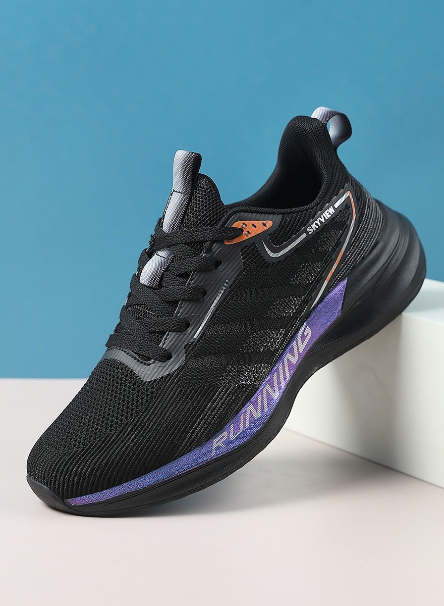 Sky View Men's Colorblock Sneakers Wide Walking Shoes Lightweight Slip on Sneakers Breathable Wide Athletic Running Shoes For Men image 8