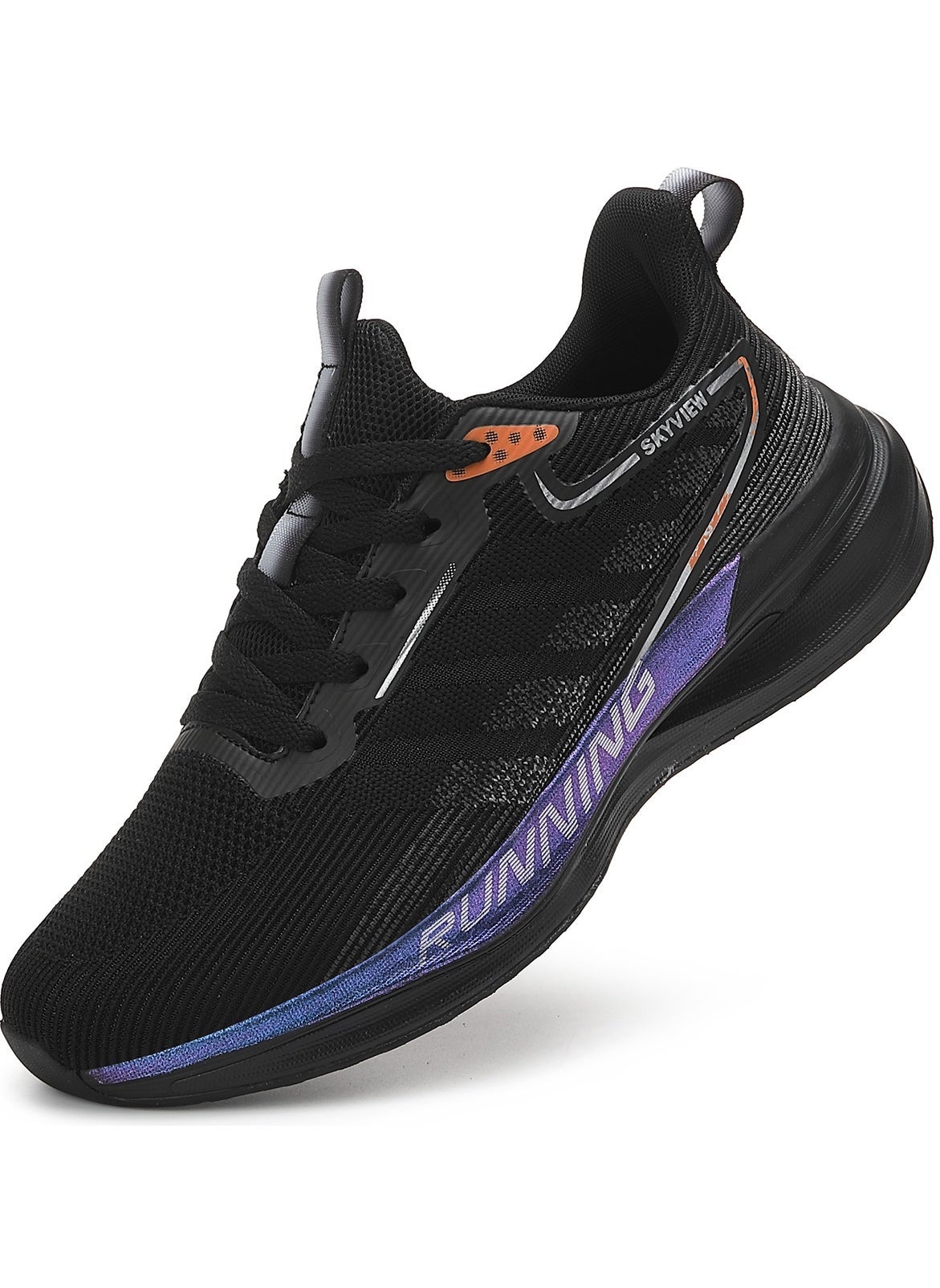 Sky View Men's Colorblock Sneakers Wide Walking Shoes Lightweight Slip on Sneakers Breathable Wide Athletic Running Shoes For Men