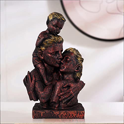 Zart Polyresin Loving Symbol Family Mother Father Child Showpiece for Home Shelves Decor Items for Family Home Decor showpiece (Multicolor) - Image 1